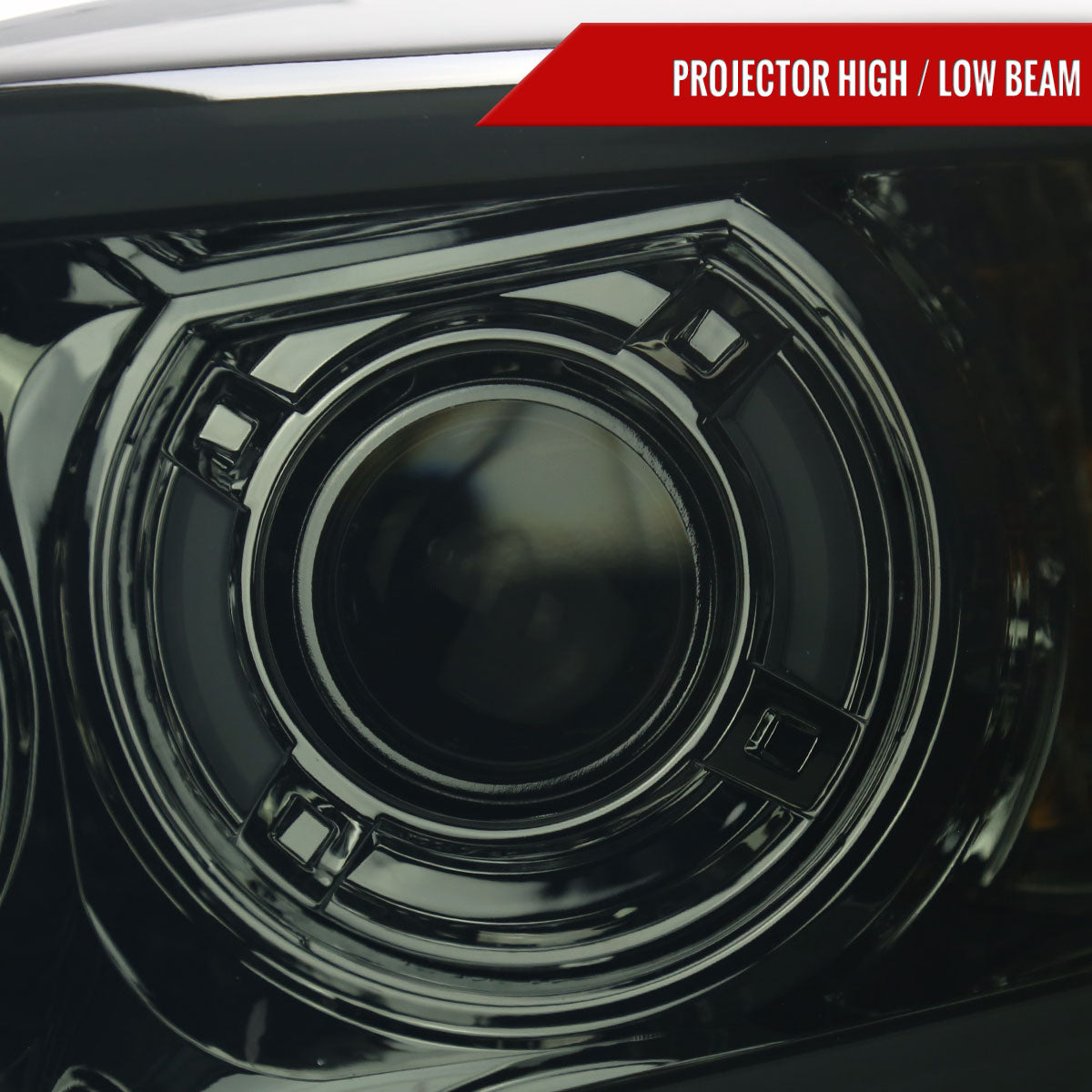 Spec-D 2008 Dodge ram 2500 Projector smoked LED bar headlights