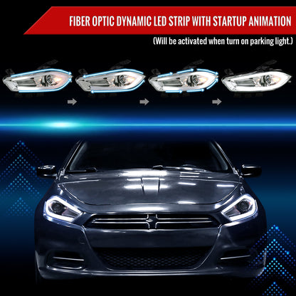 Spec-D 2015 Dodge Dart Animated chrome sequential headlights