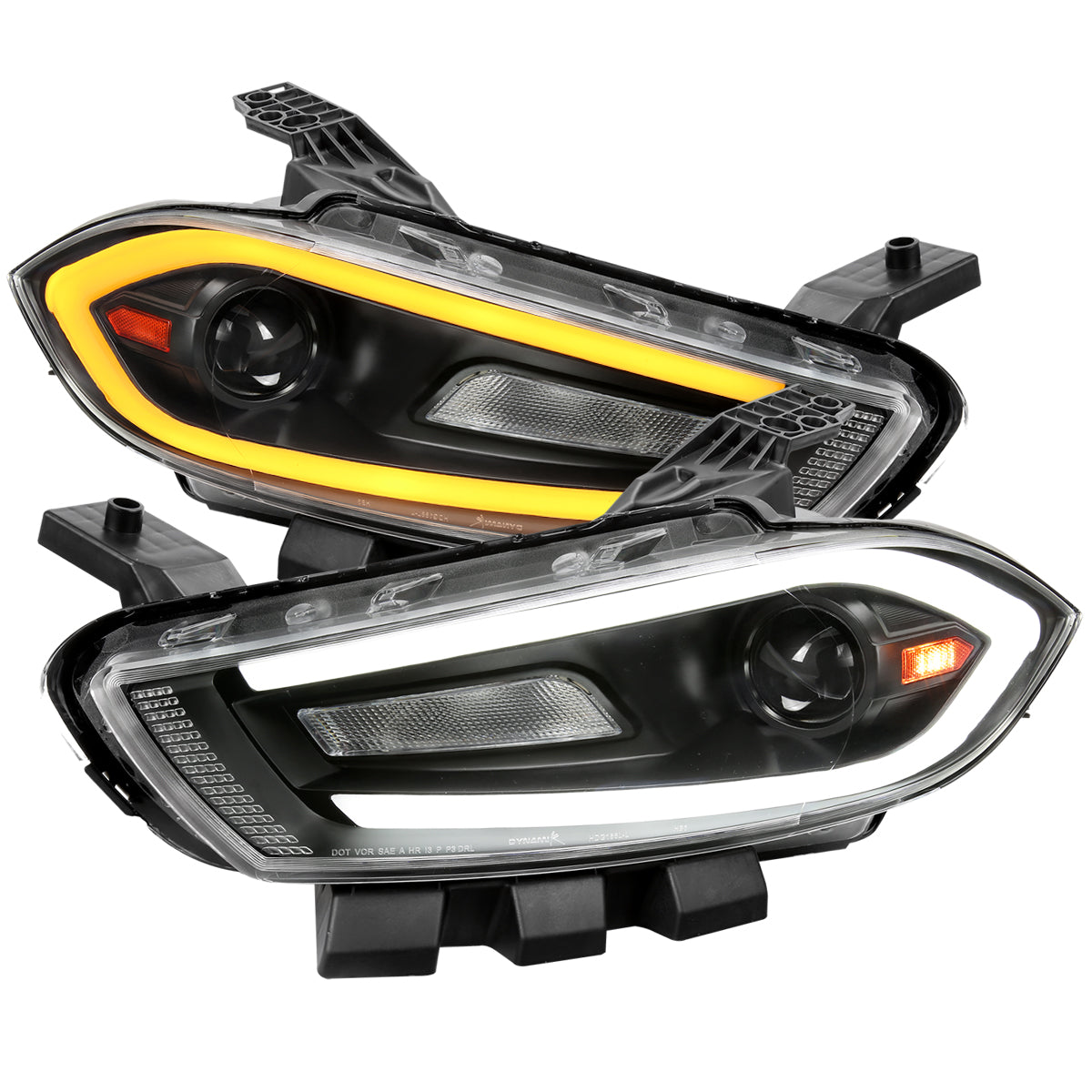 Spec-D 2013 Dodge Dart Animated Blk headlights upgrade