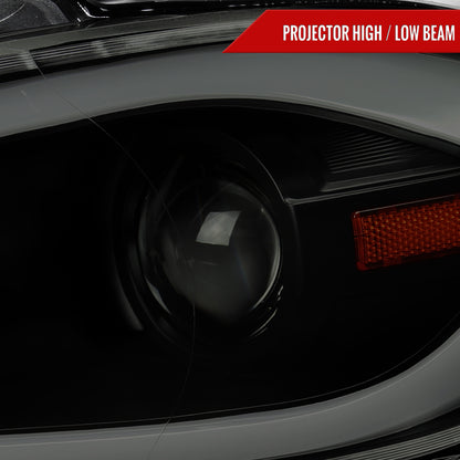 2016 Dodge Dart Animated Pro Spec-D black headlights