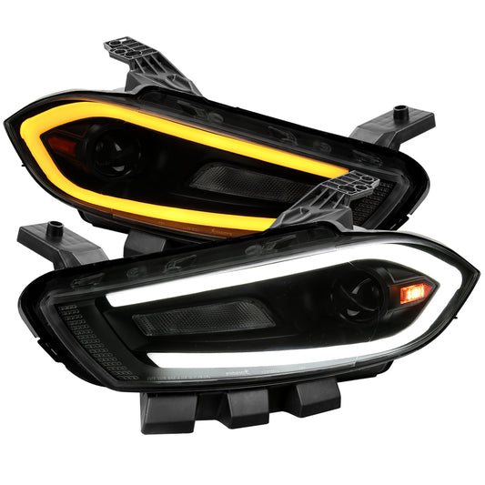 Spec-D 2013 Dodge Dart Animated Pro black headlights upgrade