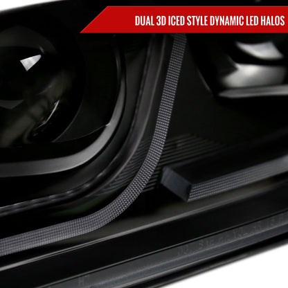 Spec-D 2010 BMW E90 3-Series 4DR black custom headlights