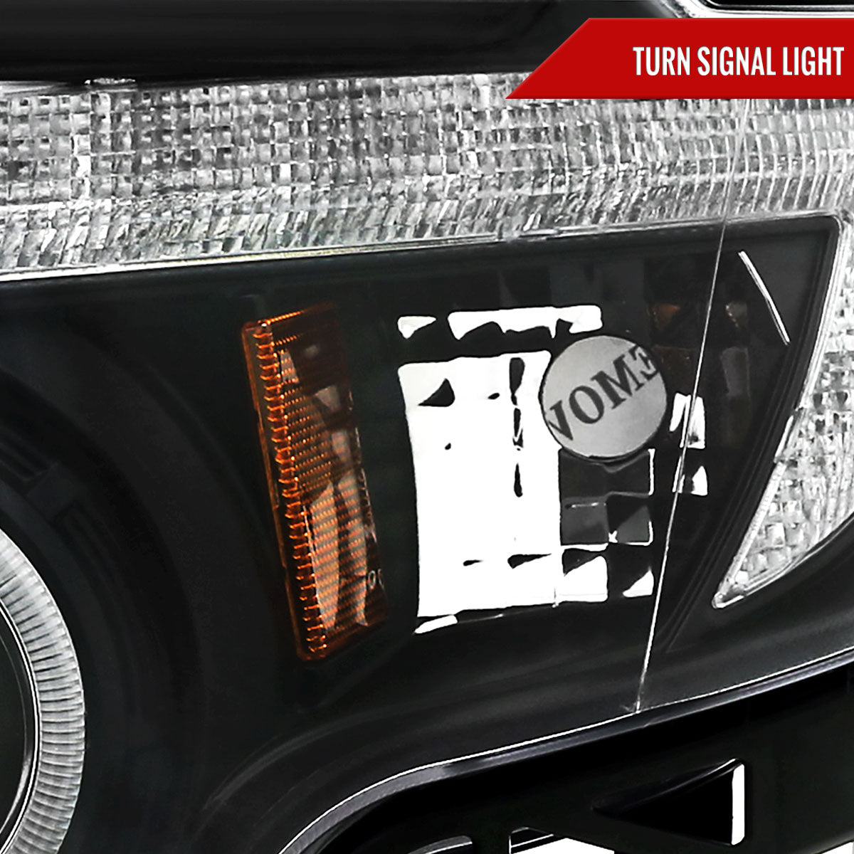 Spec-D 2007-2010 Ford Edge Halo Projector LED Strip Black Headlights