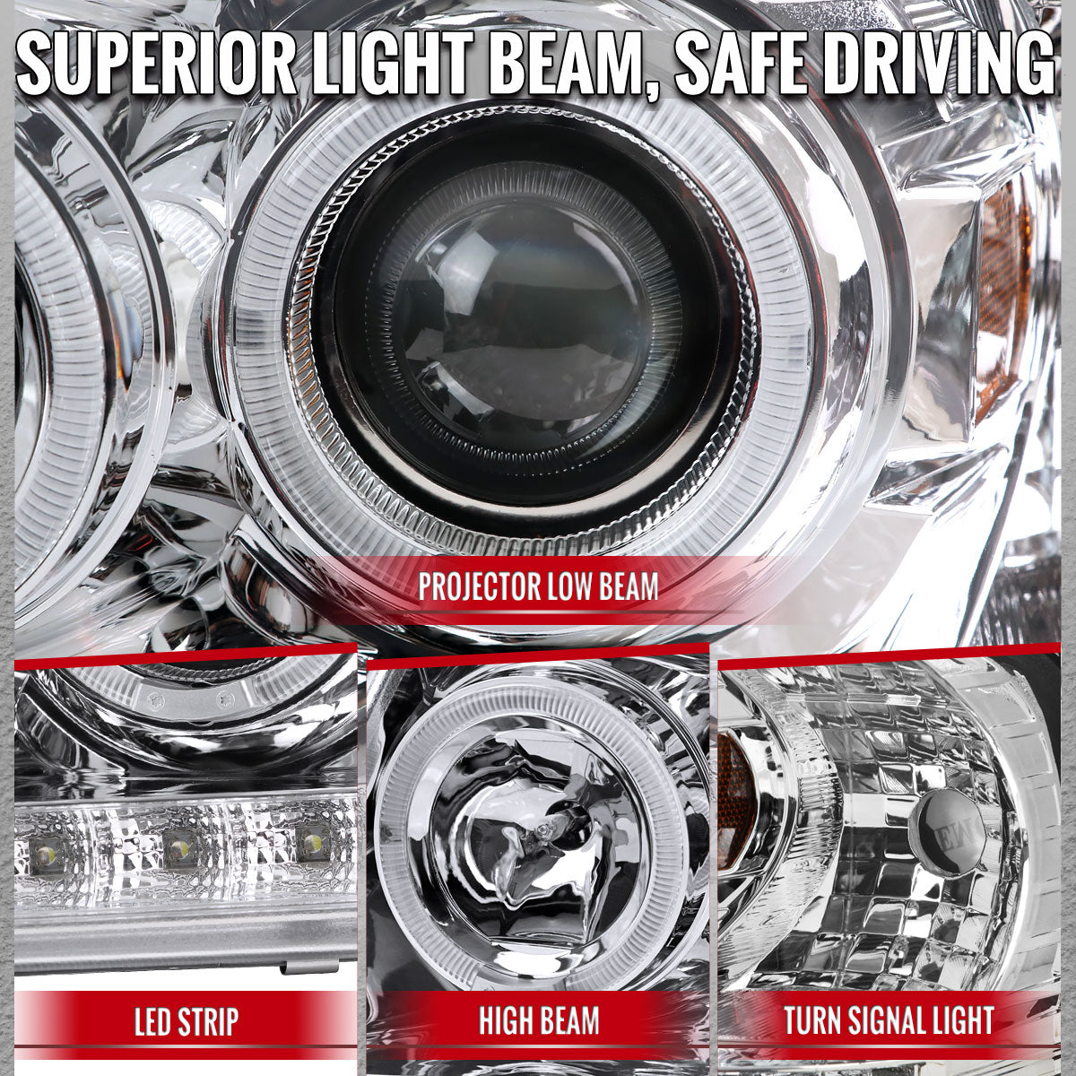 2005 Ford Explorer Dual Spec-D chrome headlights