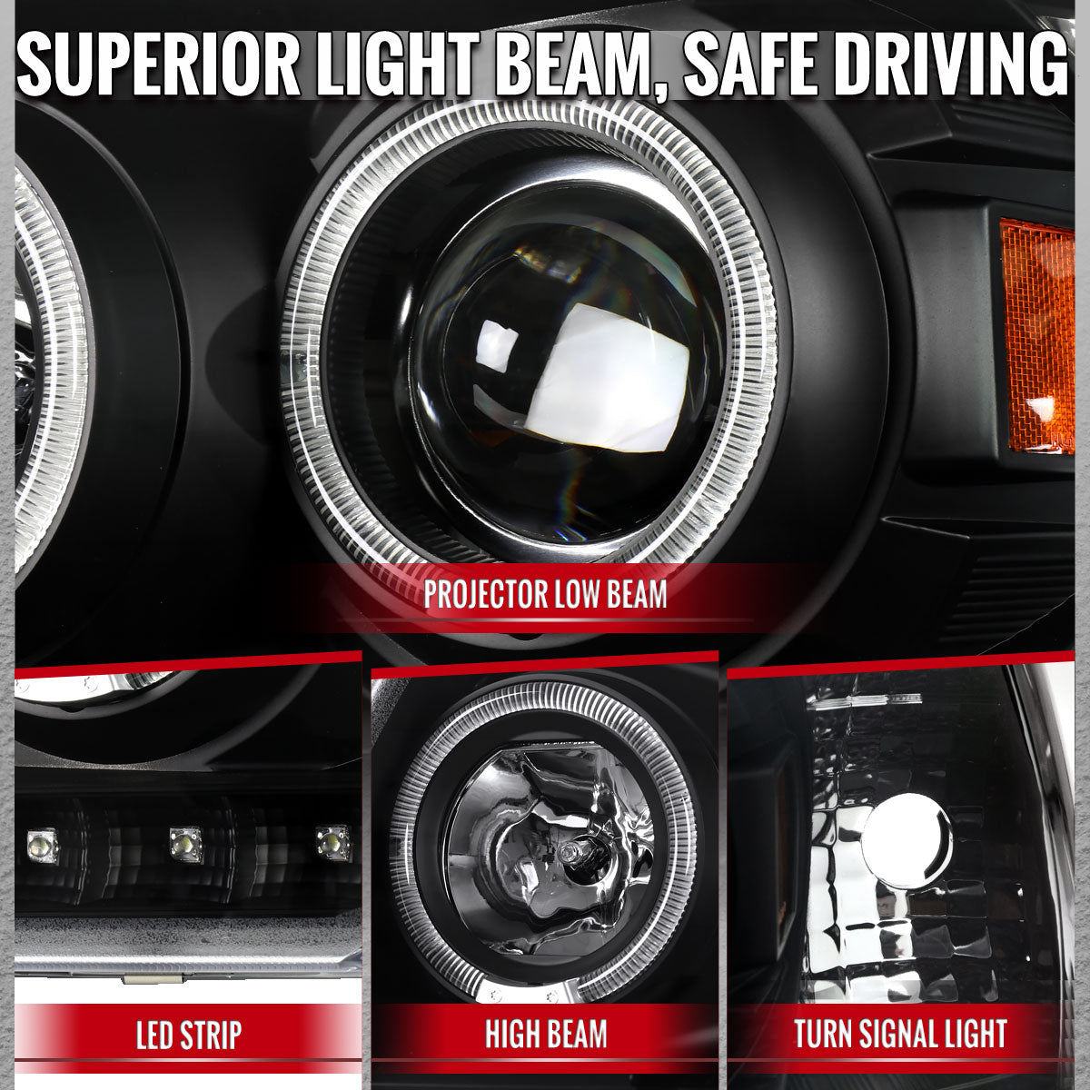 2005 Ford Explorer Dual Spec-D black headlights