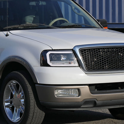 Spec-D 2004-2008 Ford F-150/ 2006-2008 Lincoln Mark LT LED Projector Black Headlights