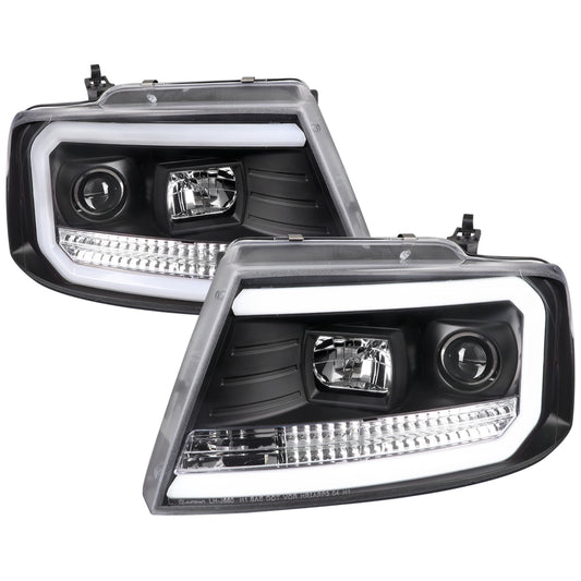 Spec-D 2004-2008 Ford F-150/ 2006-2008 Lincoln Mark LT LED Projector Black Headlights