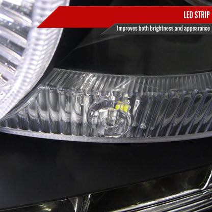 Spec-D 2004-2008 Ford F-150/ 2006-2008 Lincoln Mark LT Halo Projector LED & LED Turn Signal Lights Black Headlights