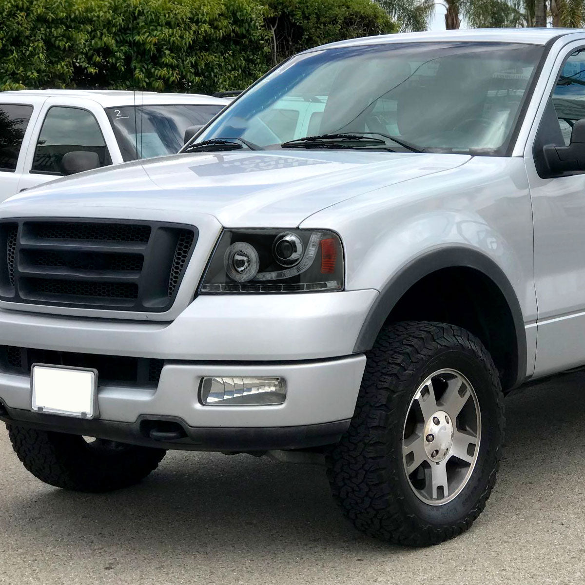 Spec-D 2004-2008 Ford F-150/ 2006-2008 Lincoln Mark LT Halo Projector LED & LED Turn Signal Lights Black Headlights