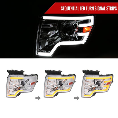 2010 Ford F-150 Spec-D chrome aftermarket headlights