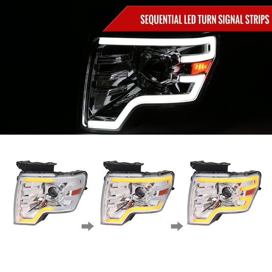 2010 Ford F-150 Spec-D chrome aftermarket headlights