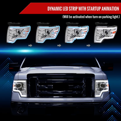 Spec-D 2011 Ford F-150 chrome sequential headlights