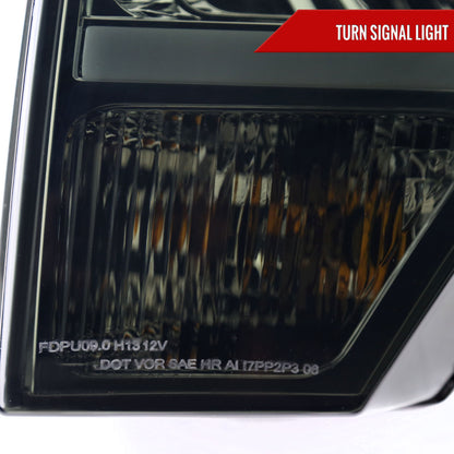 Spec-D 2013 Ford F-150 Strip chrome custom headlights