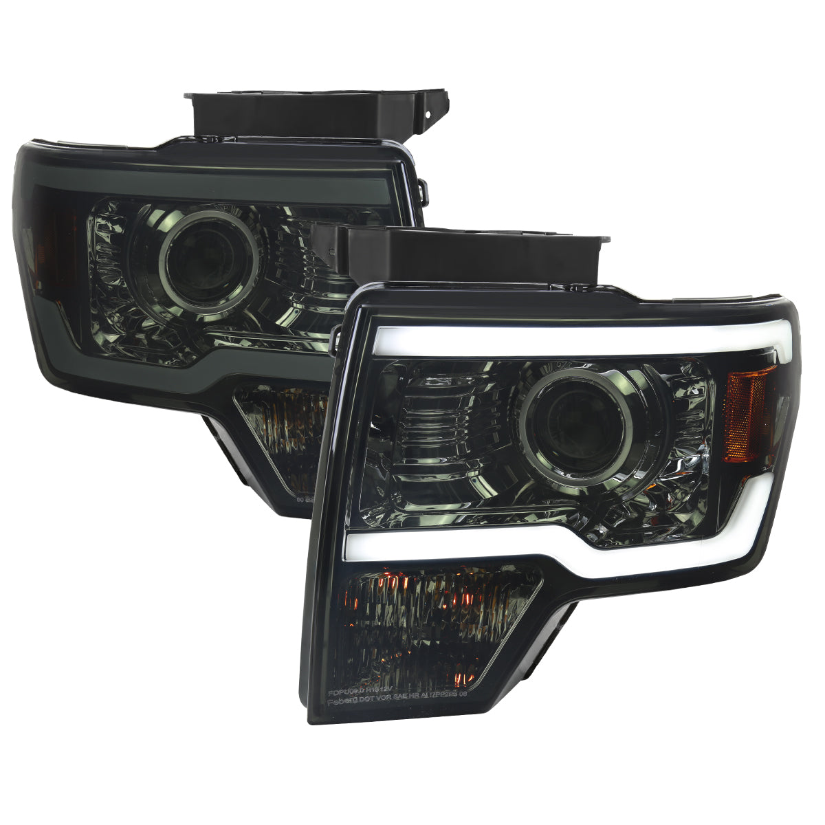 Spec-D 2009 Ford F-150 Strip chrome headlights upgrade