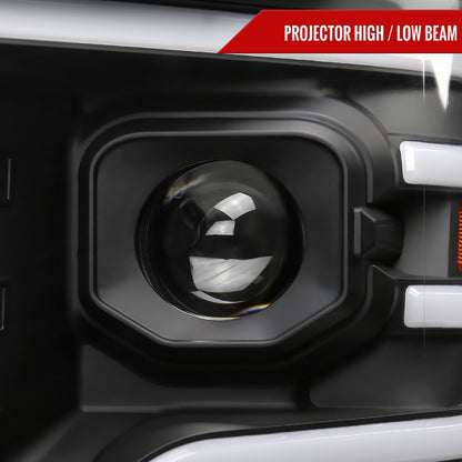 Spec-D 2009-2014 Ford F-150 Switchback Sequential LED Turn Signal Projector Black Headlights