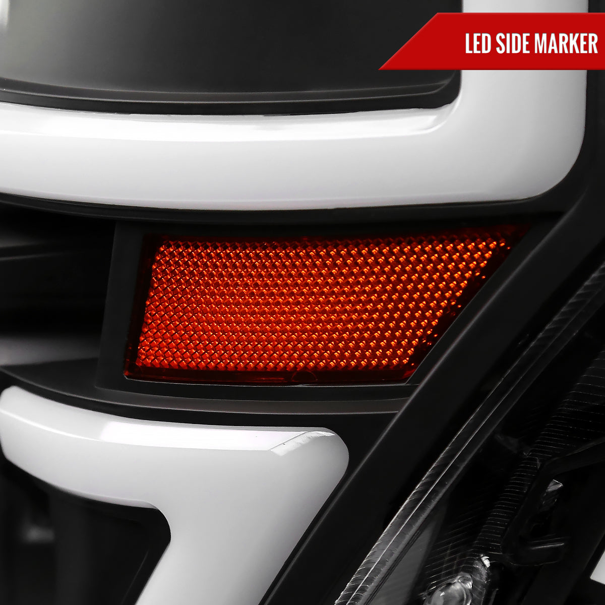 Spec-D 2009-2014 Ford F-150 Switchback Sequential LED Turn Signal Projector Black Headlights