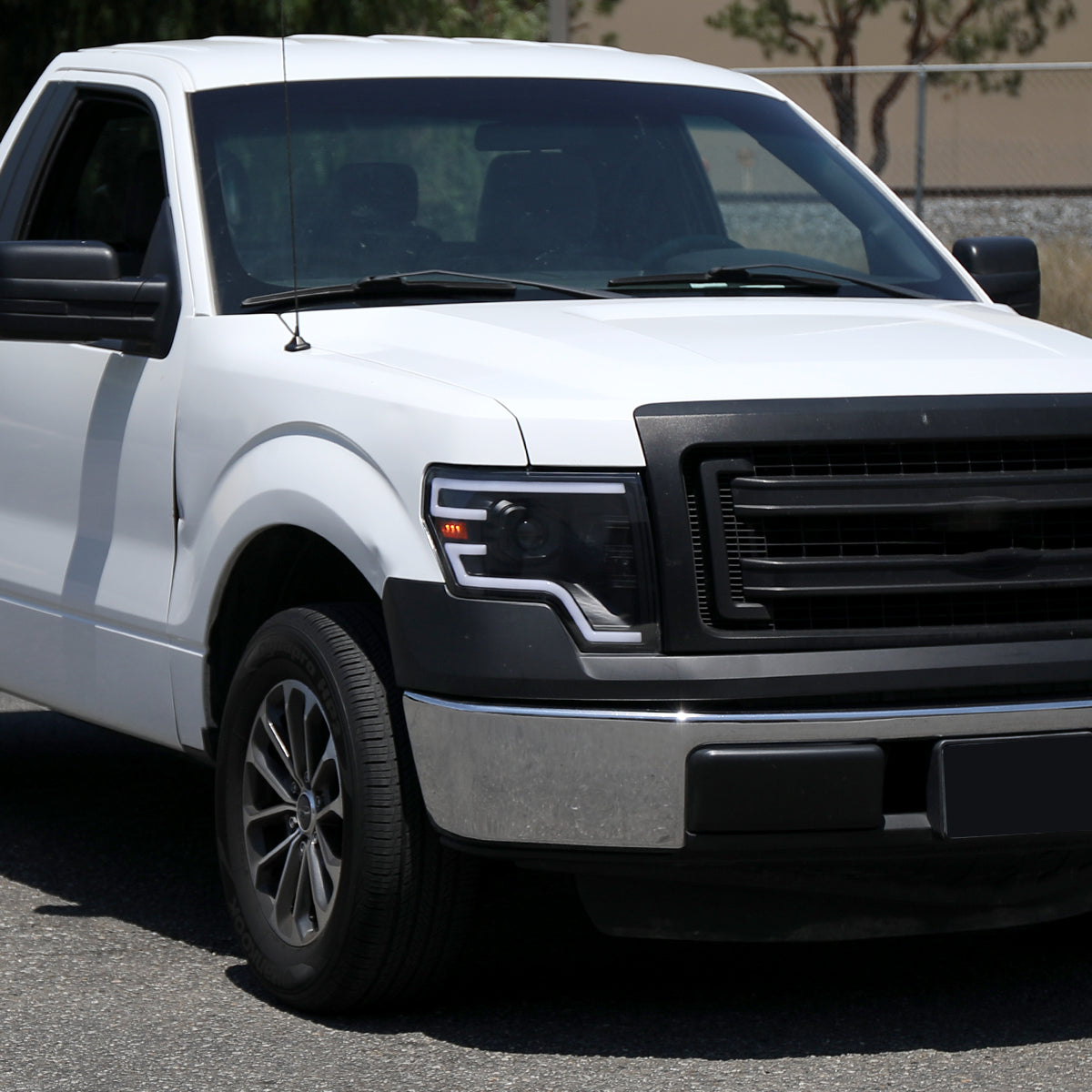 Spec-D 2009-2014 Ford F-150 Switchback Sequential LED Turn Signal Projector Black Headlights