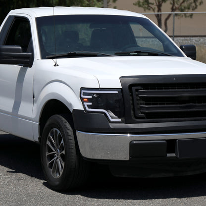 Spec-D 2009-2014 Ford F-150 Switchback Sequential LED Turn Signal Projector Black Headlights