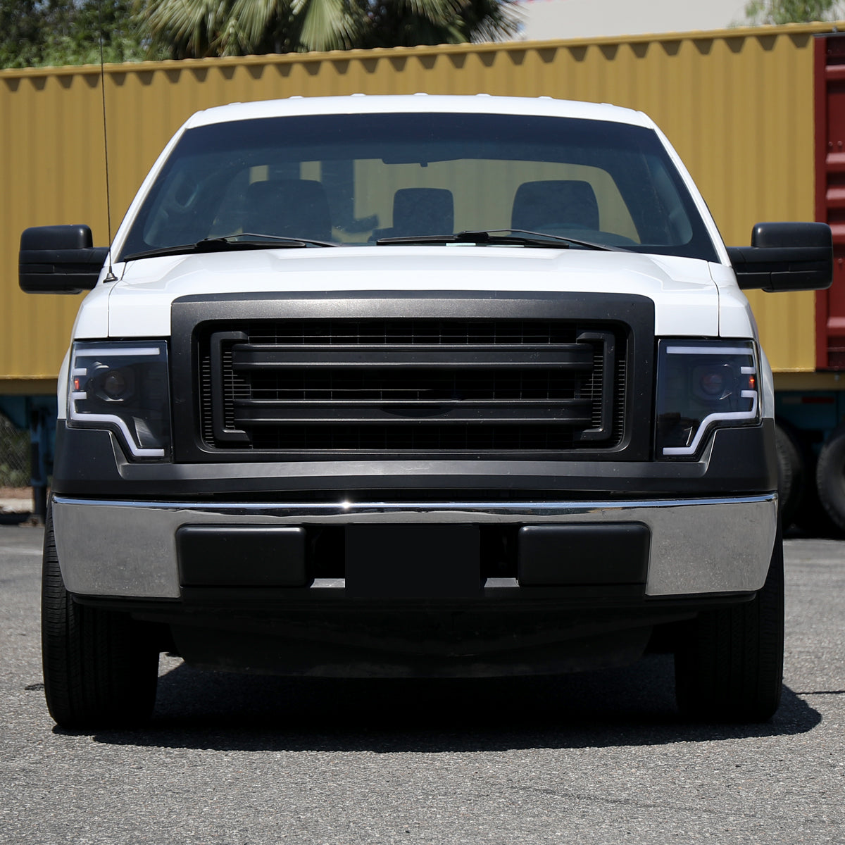 Spec-D 2009-2014 Ford F-150 Switchback Sequential LED Turn Signal Projector Black Headlights