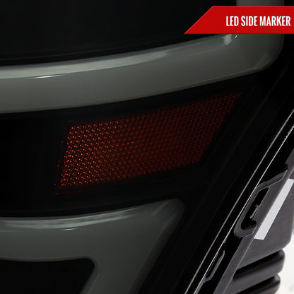 Spec-D 09 Ford F-150 black LED headlights