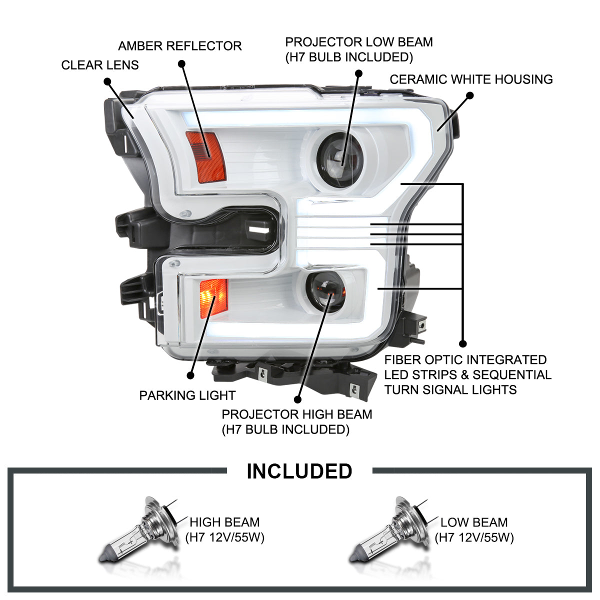 Spec-D F-150 Pro Turn Signals 17 headlights