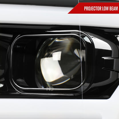 Spec-D 2020 Ford F-150 Glossy black headlights