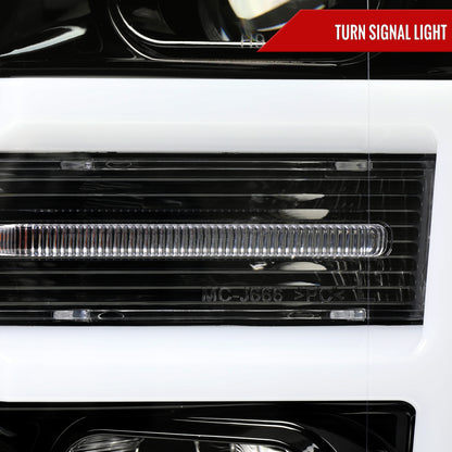 Spec-D 18 Ford F-150 Glossy black headlights