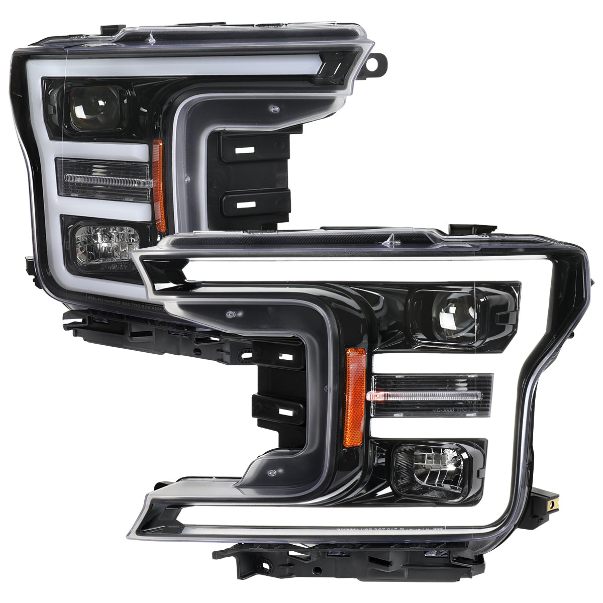 Spec-D 2018 Ford F-150 Glossy black headlights upgrade