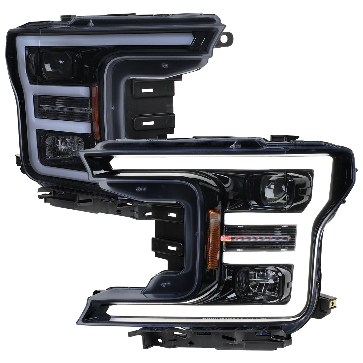Spec-D 2018 Ford F-150 Blk smoked headlights upgrade