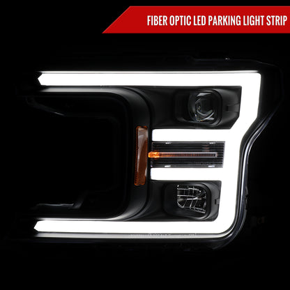 2019 Ford F-150 Spec-D black aftermarket headlights