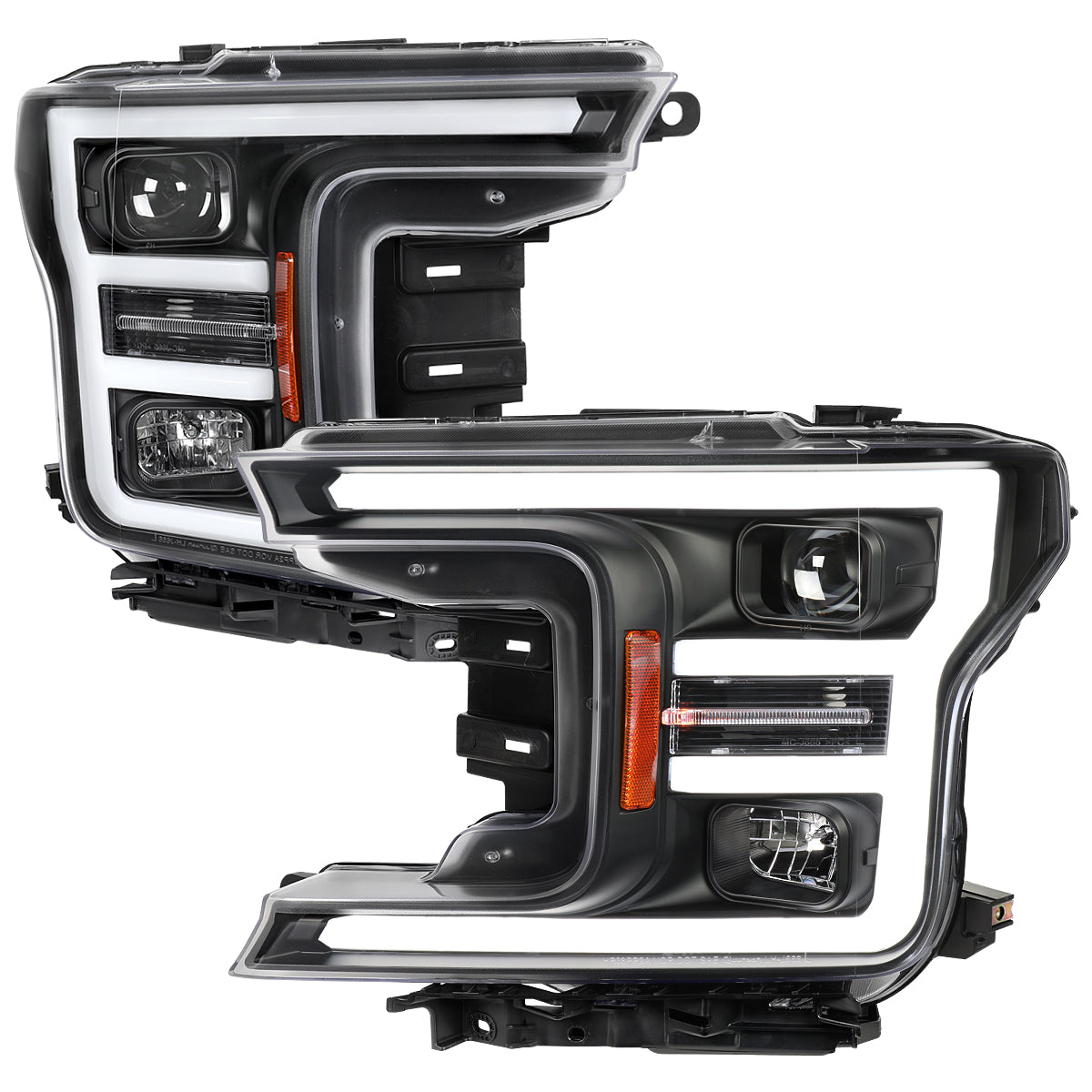 Spec-D 2018 Ford F-150 black headlights upgrade