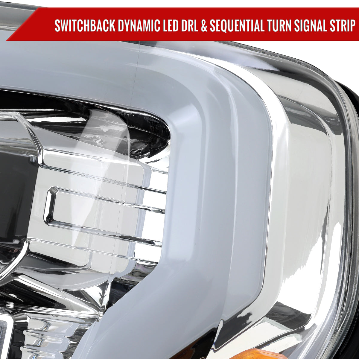 Spec-D 2025 Ford F-150 chrome custom headlights