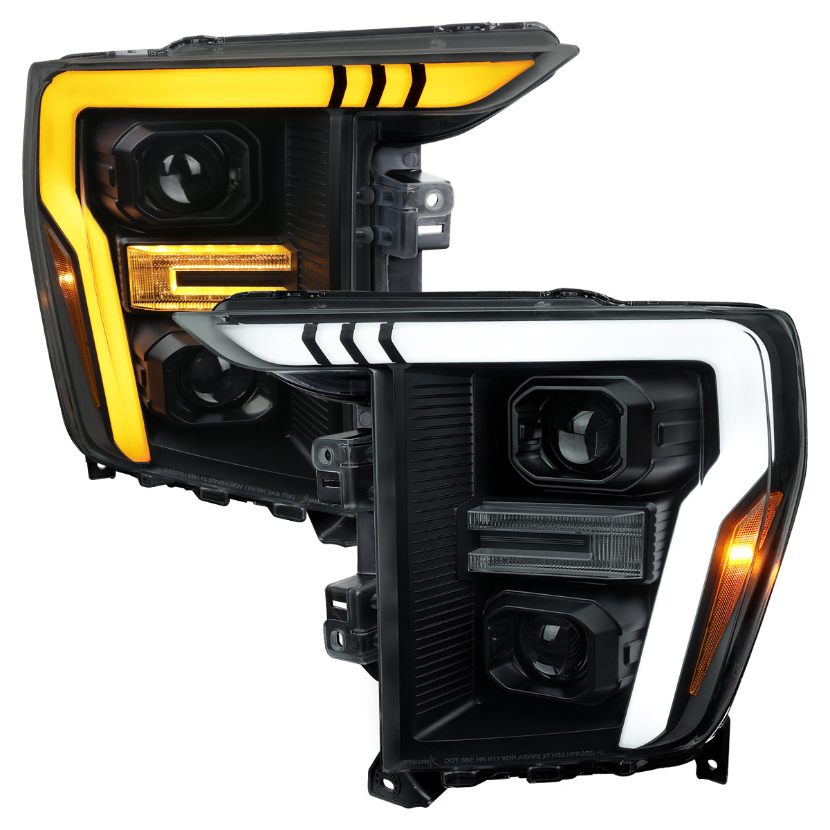 Spec-D 2021 Ford F-150 black headlights upgrade