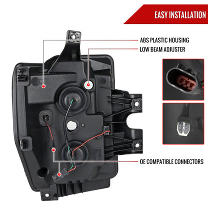 09 Ford F-250 F-350 F-450 Spec-D chrome headlights