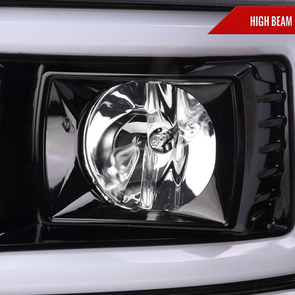 Spec-D 2008-2010 Ford F-250/F-350/F-450/F-550 LED Sequential Turn Signal Bar Projector J Black Headlights