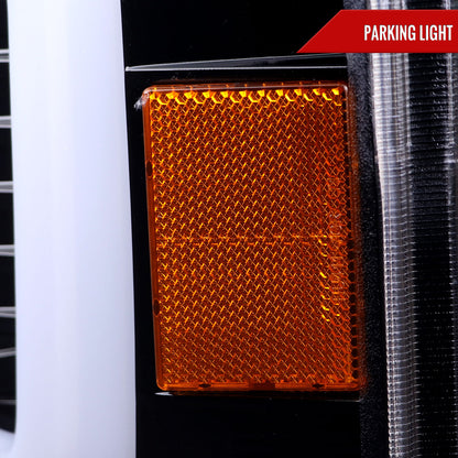 Spec-D 2008-2010 Ford F-250/F-350/F-450/F-550 LED Sequential Turn Signal Bar Projector J Black Headlights