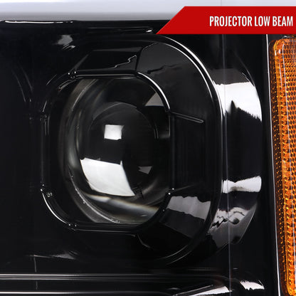 Spec-D 2019 Ford F-250 F-350 F-450 black headlights