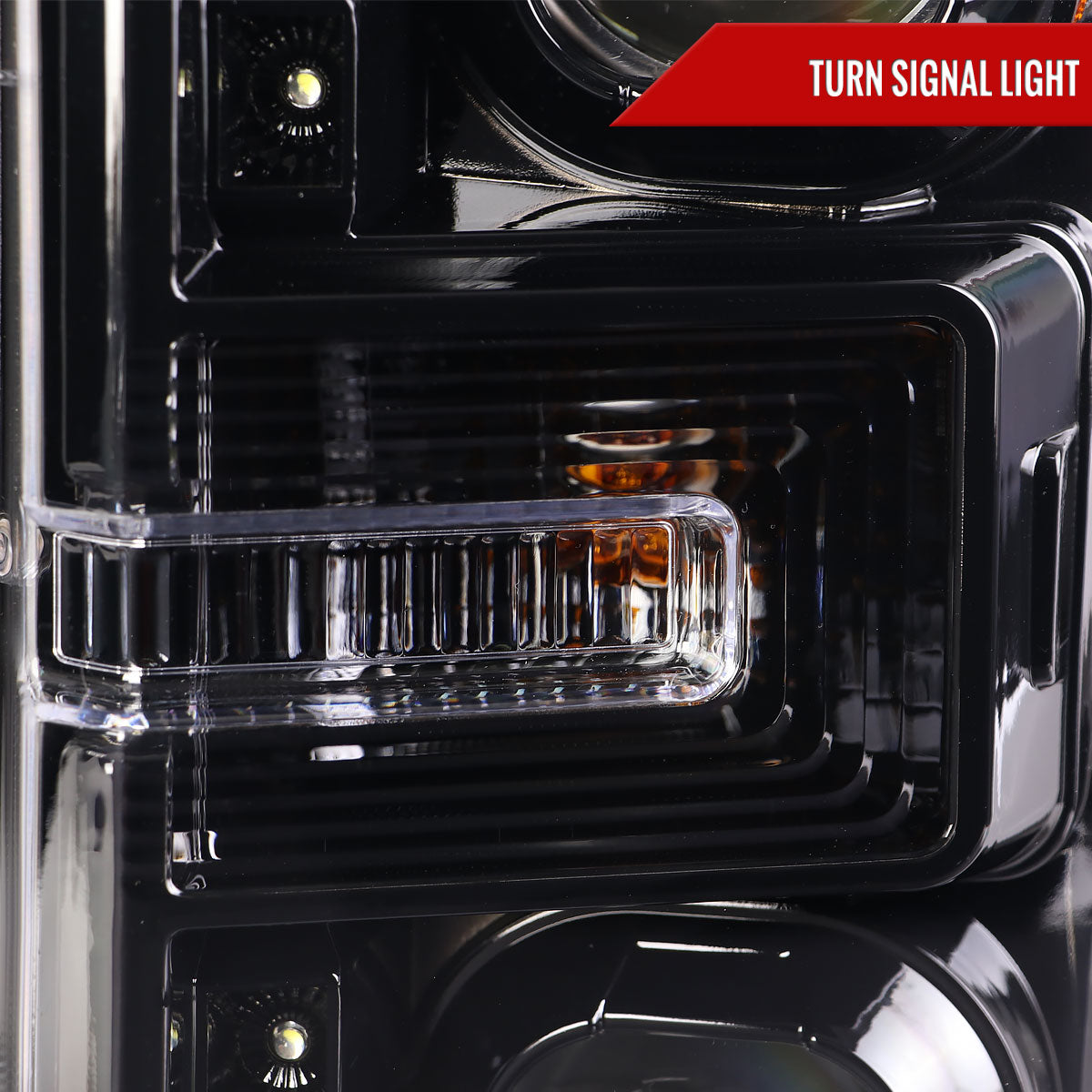2017 Ford F-250 F-350 F-450 Spec-D black headlights