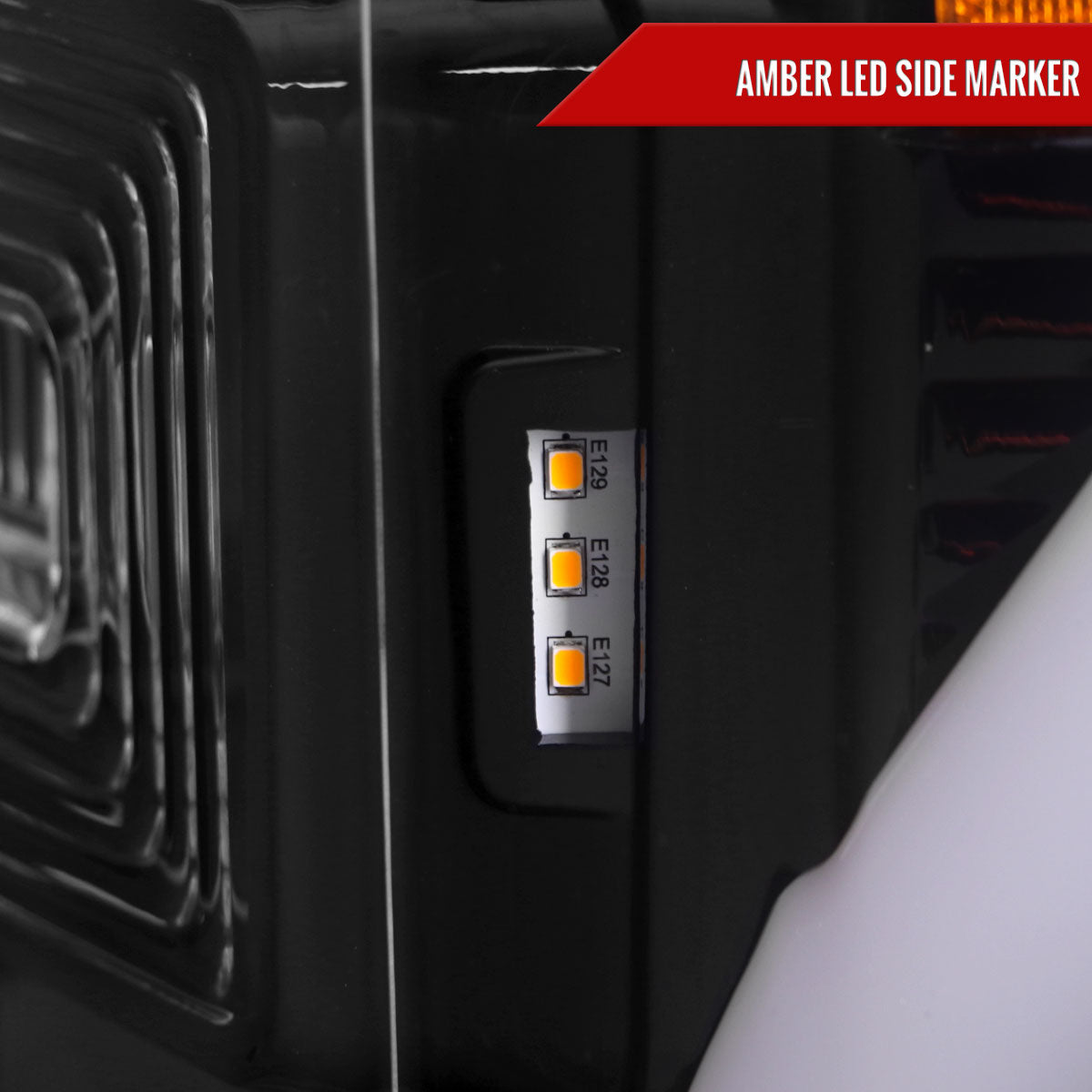 Spec-D 17 Ford F-250 F-350 F-450 black headlights