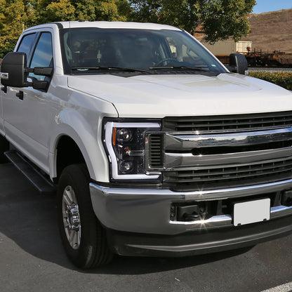 Spec-D 18 Ford F-250 F-350 F-450 black headlights