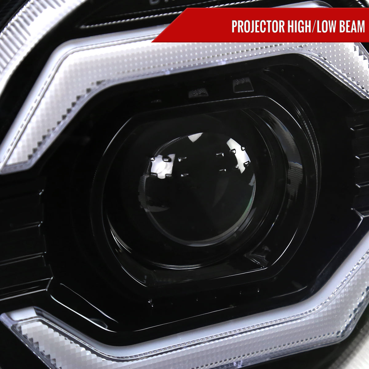 Spec-D 2007-2014 Toyota FJ Cruiser SEQ Projector Black Headlights