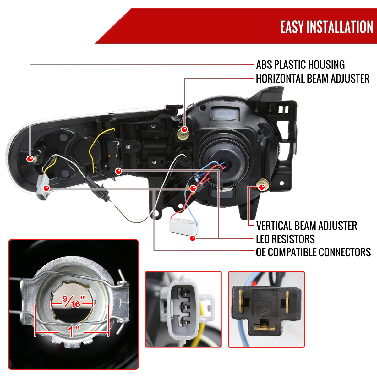 08 FJ Cruiser Spec-D black sequential headlights