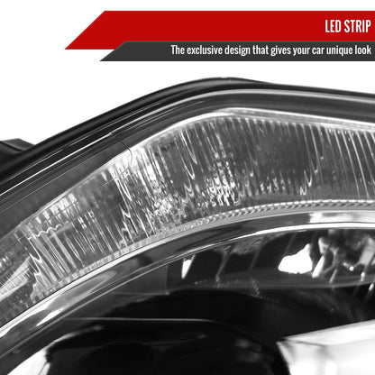 Spec-D 12 Ford Focus Strip black headlights