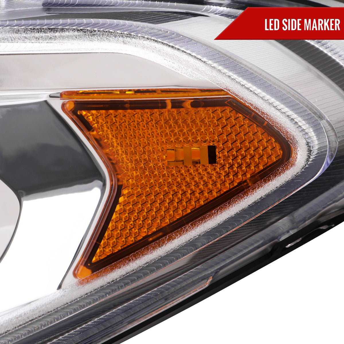 Spec-D 13 Ford Fusion chrome LED headlights