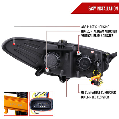 14 Ford Fusion Spec-D chrome sequential headlights