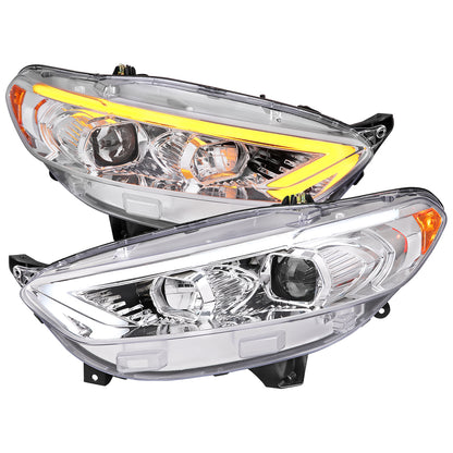 Spec-D 2013 Ford Fusion chrome headlights upgrade