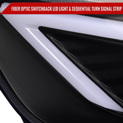 Spec-D 2013 Ford Fusion black custom headlights