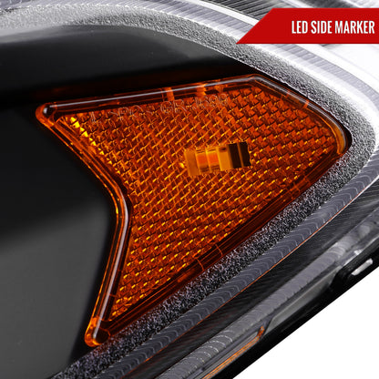 Spec-D 13 Ford Fusion black LED headlights