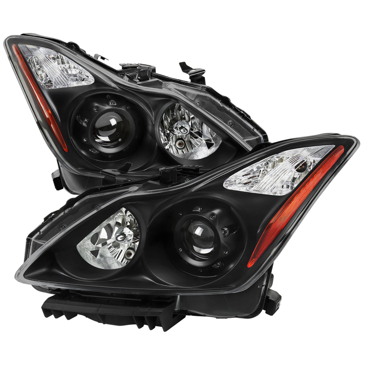 Spec-D 2008-2013 Infiniti G37/2014-2015 Q60 2 Door 2DR/Convertible OE Style Projector Black Headlights