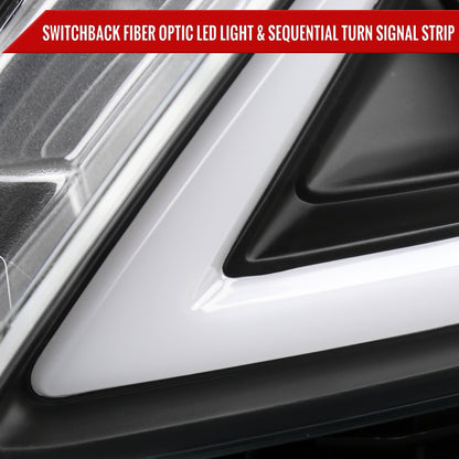 Spec-D 2008-2013 Infiniti G37/2014-2015 Q60 2DR/Convertible Sequential Switchback LED Turn Signal Projector Black Headlights
